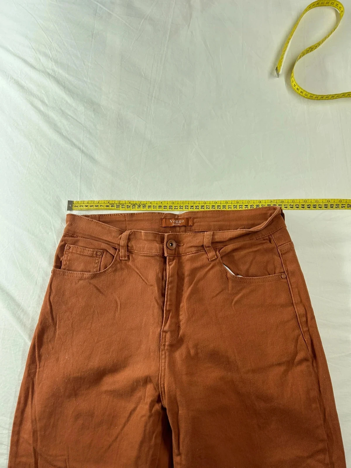 Brown orange high-waisted Voggo jeans – photo 5